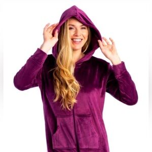 Softies by Paddi Murphy Snuggle Jumper Antique Fuchsia Color Jumpsuit Size S/M